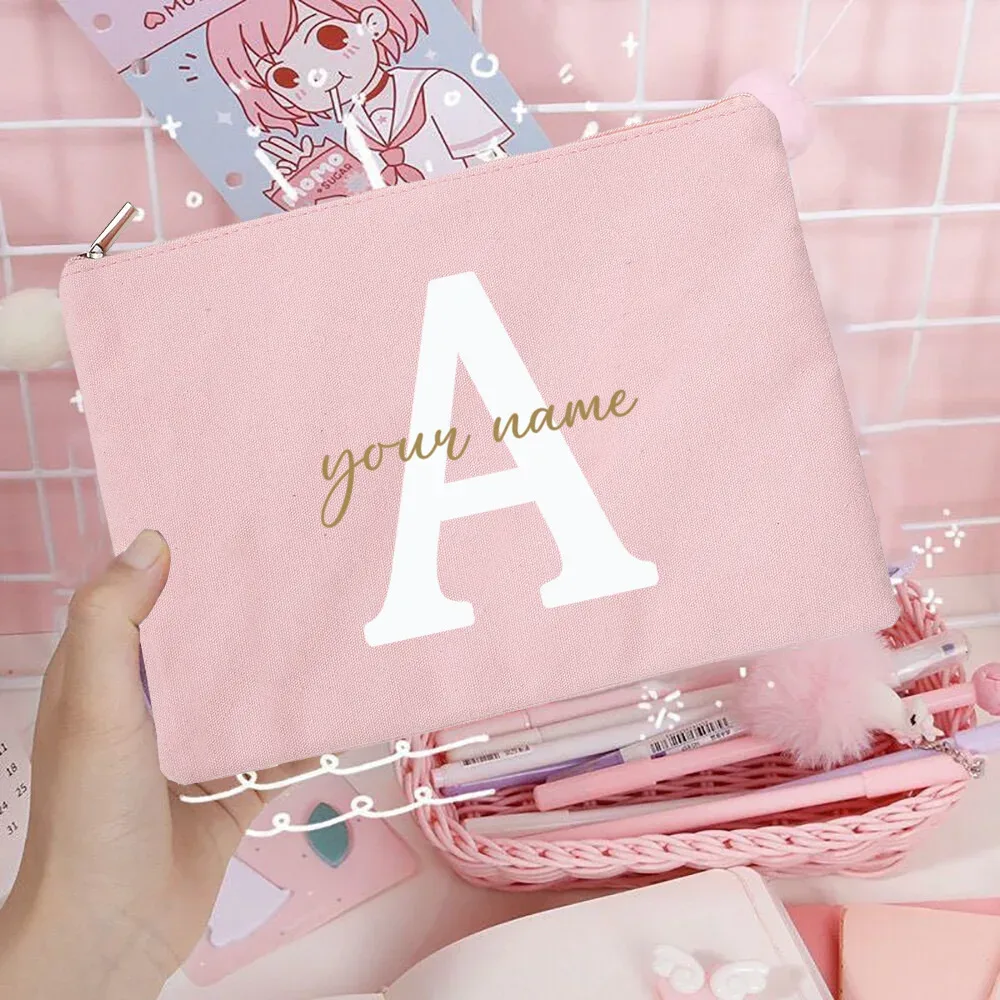 sacs à cosmétiques de demoiselle d'honneur avec nom personnalisé, trousse de maquillage pour filles, pochette de toilette de voyage, cadeaux d'anniversaire de mariage pour elle