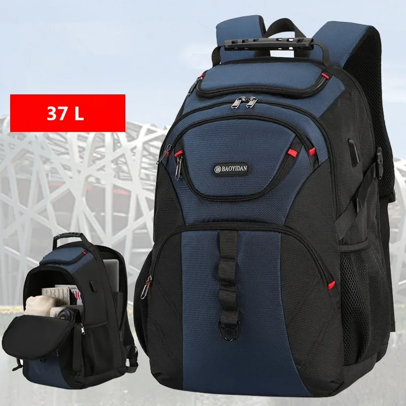 nesitu 37 l sac à dos de grande capacité a4 14 15.6 16 pouces pour ordinateur portable, sac à dos pour hommes et femmes, sac de voyage pour l'école, la randonnée, gris, noir, bleu, m1580