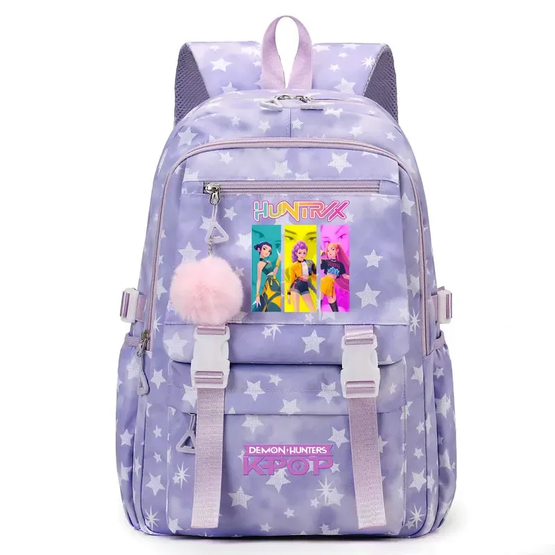 sac à dos kpop demon hunters pour étudiantes, lycéennes, collégiennes, polyvalent, adapté au quotidien et aux activités de plein air