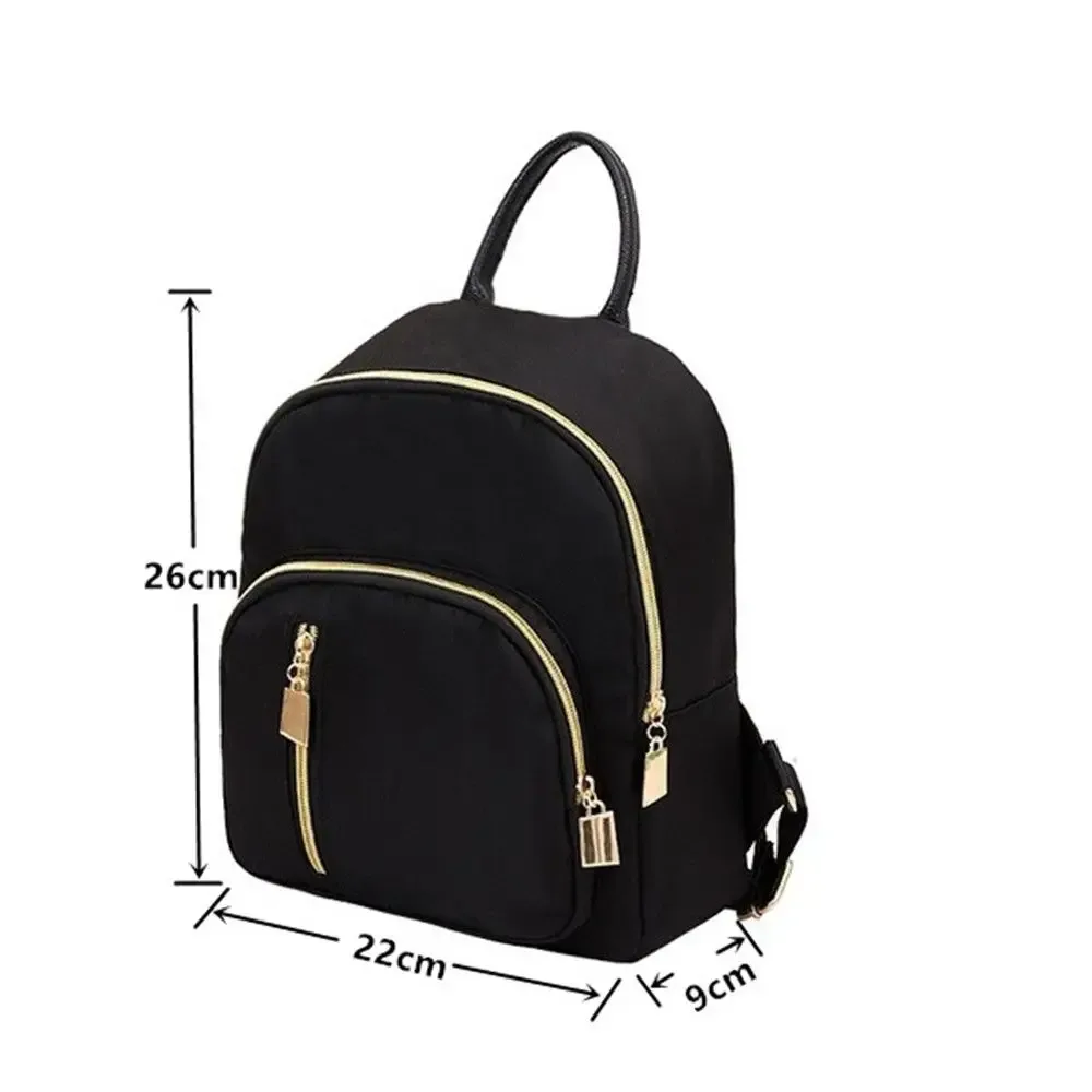 mini sac à dos noir tendance pour femme, sac à main multifonction mignon pour fille, sac à dos oxford, sac à bandoulière de voyage pratique