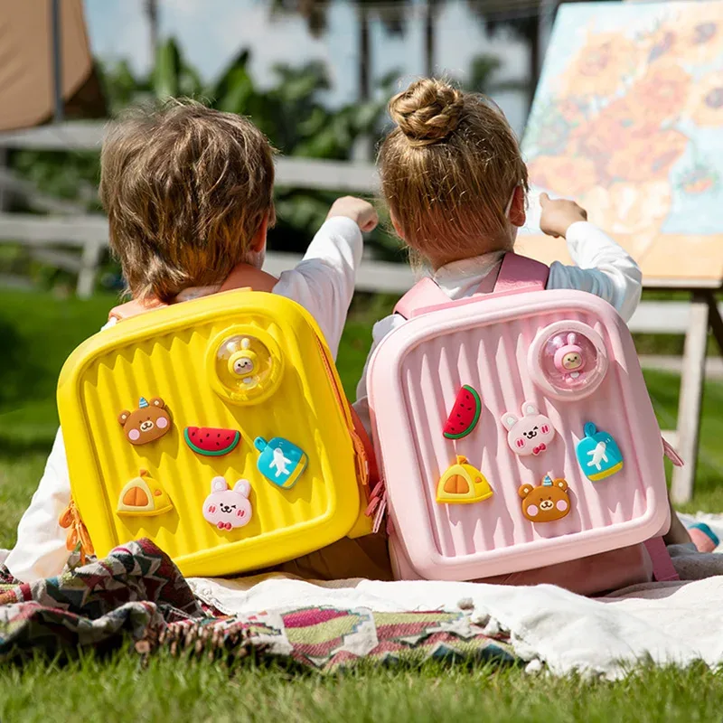 sacs à dos kawaii pour enfants, bricolage, lapin de dessin animé, cartable d'école pour garçons en bas âge, mignons, pour livres