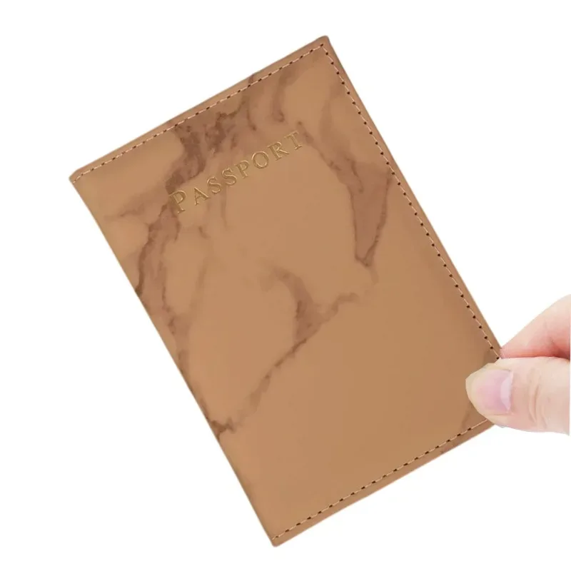 étui porte-passeport en marbre, accessoires de voyage, couverture d'identité pour femmes et hommes, couverture de passeport pour carte bancaire, étui portefeuille d'affaires, pochette