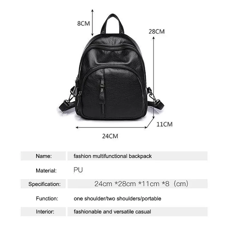 nouveau sac à dos antivol en cuir pu souple pour femmes, sac à bandoulière vintage, mini sac à dos de voyage pour dames, sacs d'école pour filles