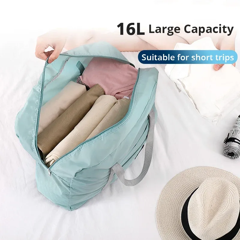 lot de 2 sacs de voyage pliables pour bagage cabine, sac de week-end, sac de nuit, sac de transport pour hôpital, sac de sport, bagage à main