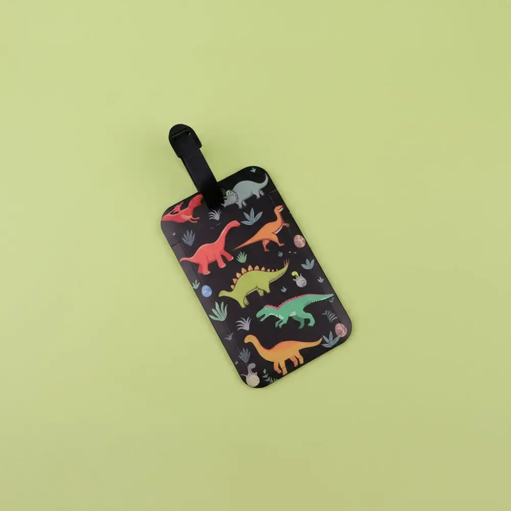 étiquette de bagage en plastique anti-perte, valise artistique, sac à dos, corde suspendue, porte-carte d'identité, porte-badge de chats mignons