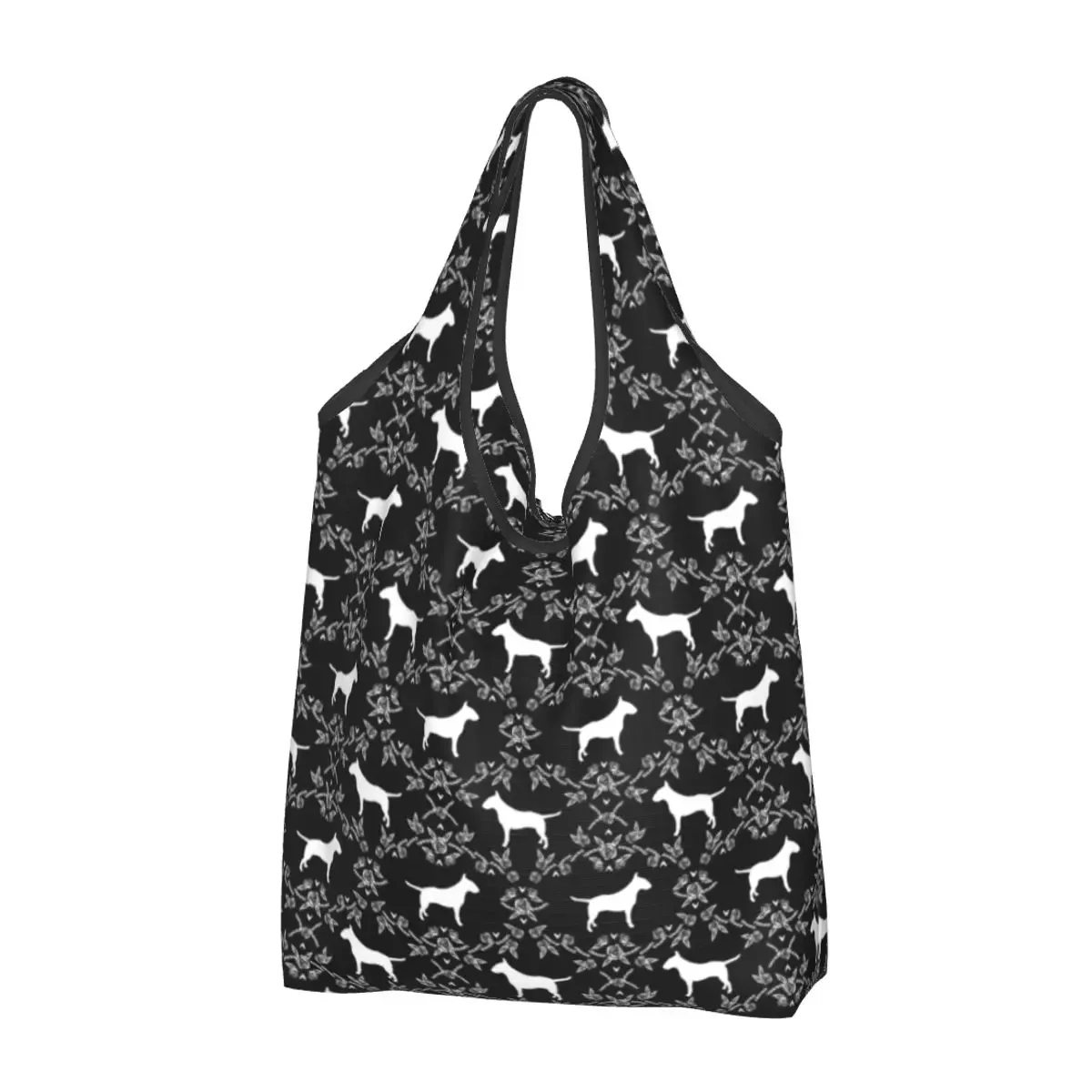 sacs fourre-tout à imprimé multi-taureaux, sacs à provisions portables, amoureux des chiens initiés, sac à main bull terrier, mode