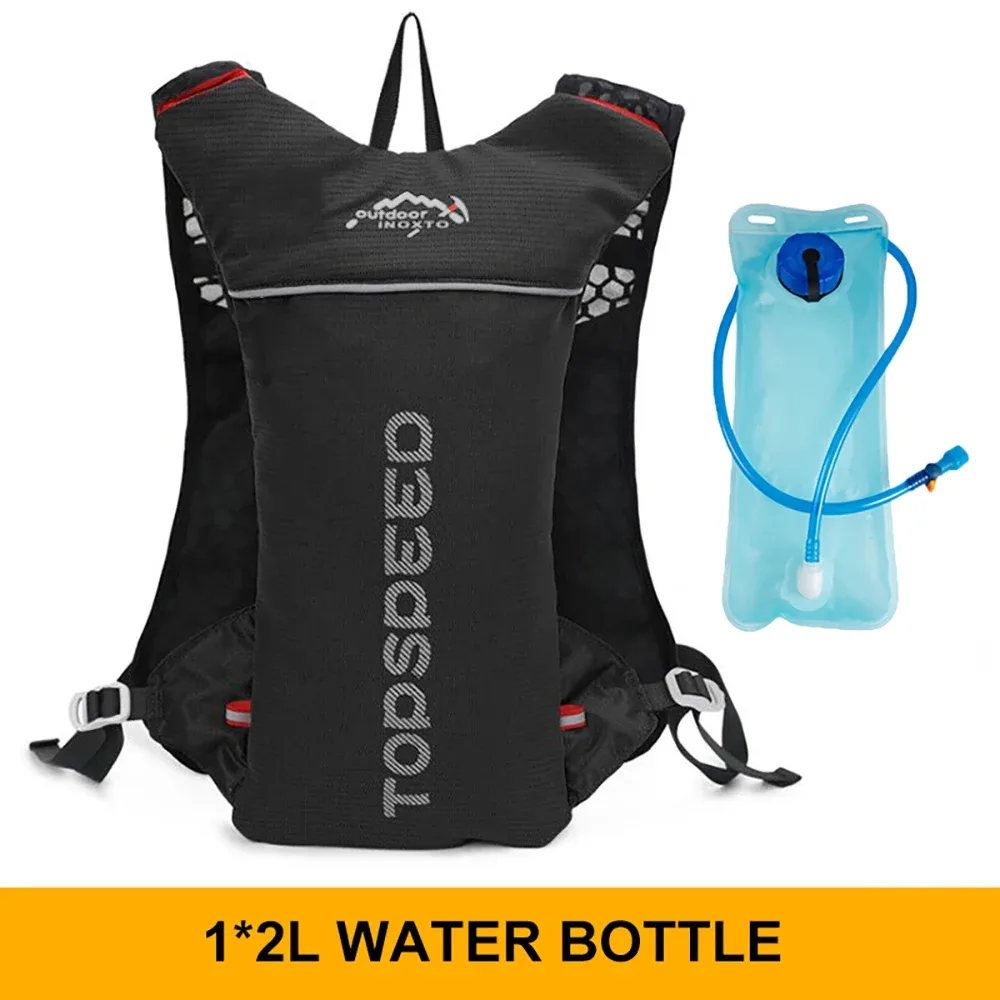 sac à dos ultraléger pour hommes, 5l, pour course en plein air, gilet d'hydratation, jogging, respirant, pour marathon, vélo, bouteille d'eau, 500ml