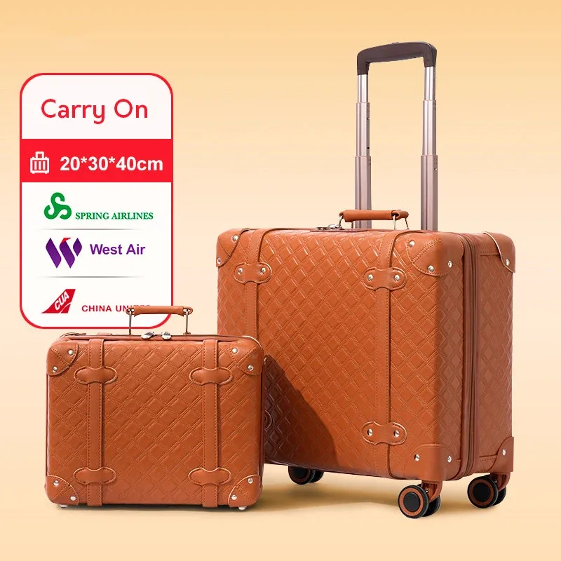 valise de luxe 16 pouces pour les courts voyages en avion - bagage à roulettes 18 pouces pour enfants, idéal pour les petites filles en voyage en avion