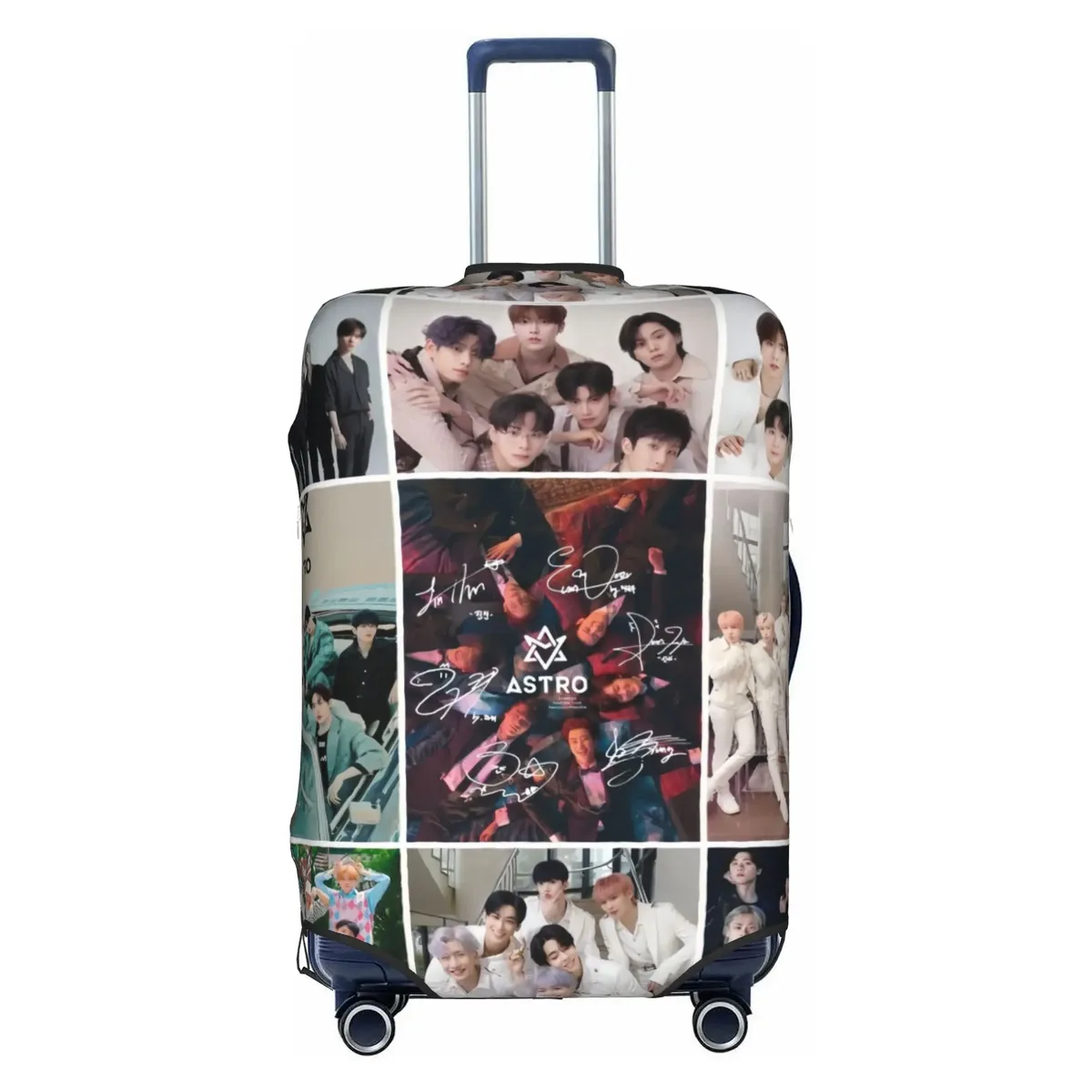 housse de valise anti-poussière mj jinjin cha eun woo a-astros collage yoon san ha rocky pour bagages de voyage de 18 à 32 pouces