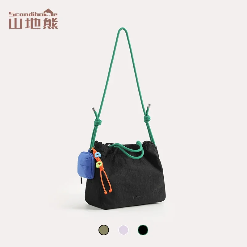 sac fourre-tout à cordon de grande capacité, sac à main léger en nylon de 9,5 l, sac à bandoulière imperméable pour femmes, sac à bandoulière multi-positions