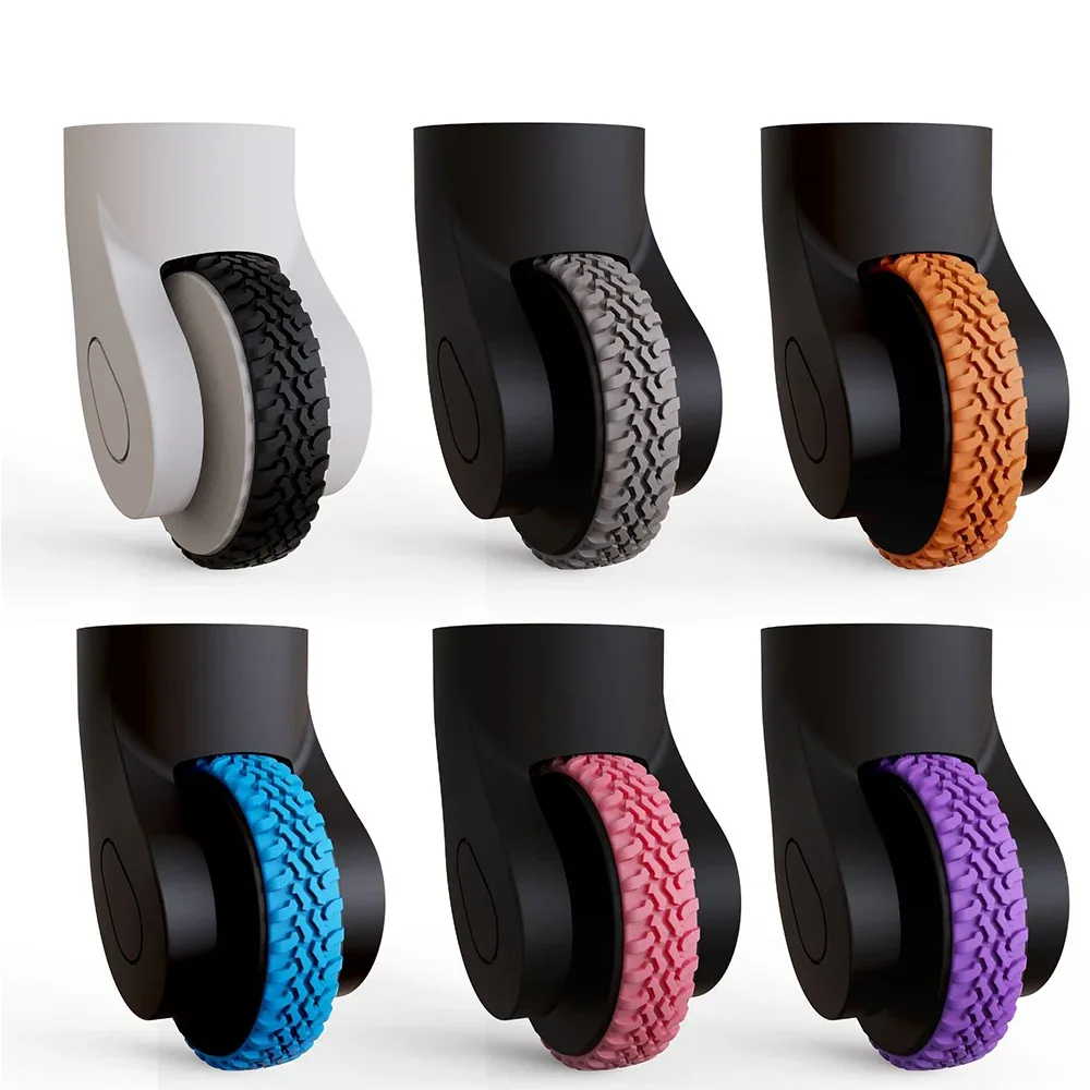 protection roues silicone texturée caoutchouc multicolores semi-circulaire accessoire bagage antichoc voyage trame imprimante pneu