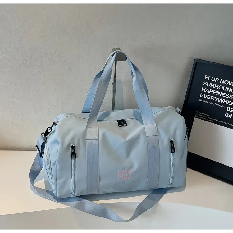 sacs de voyage tendance pour femmes, grande capacité, sac de sport pour hommes, sac de voyage imperméable pour le week-end, sac messager pour femme, compartiment sec et humide
