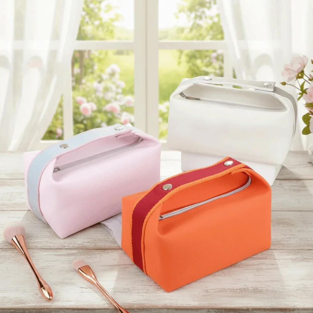 sac de rangement cosmétique tendance grande capacité, pochette de maquillage portable, sac de voyage en toile, rangement cosmétique