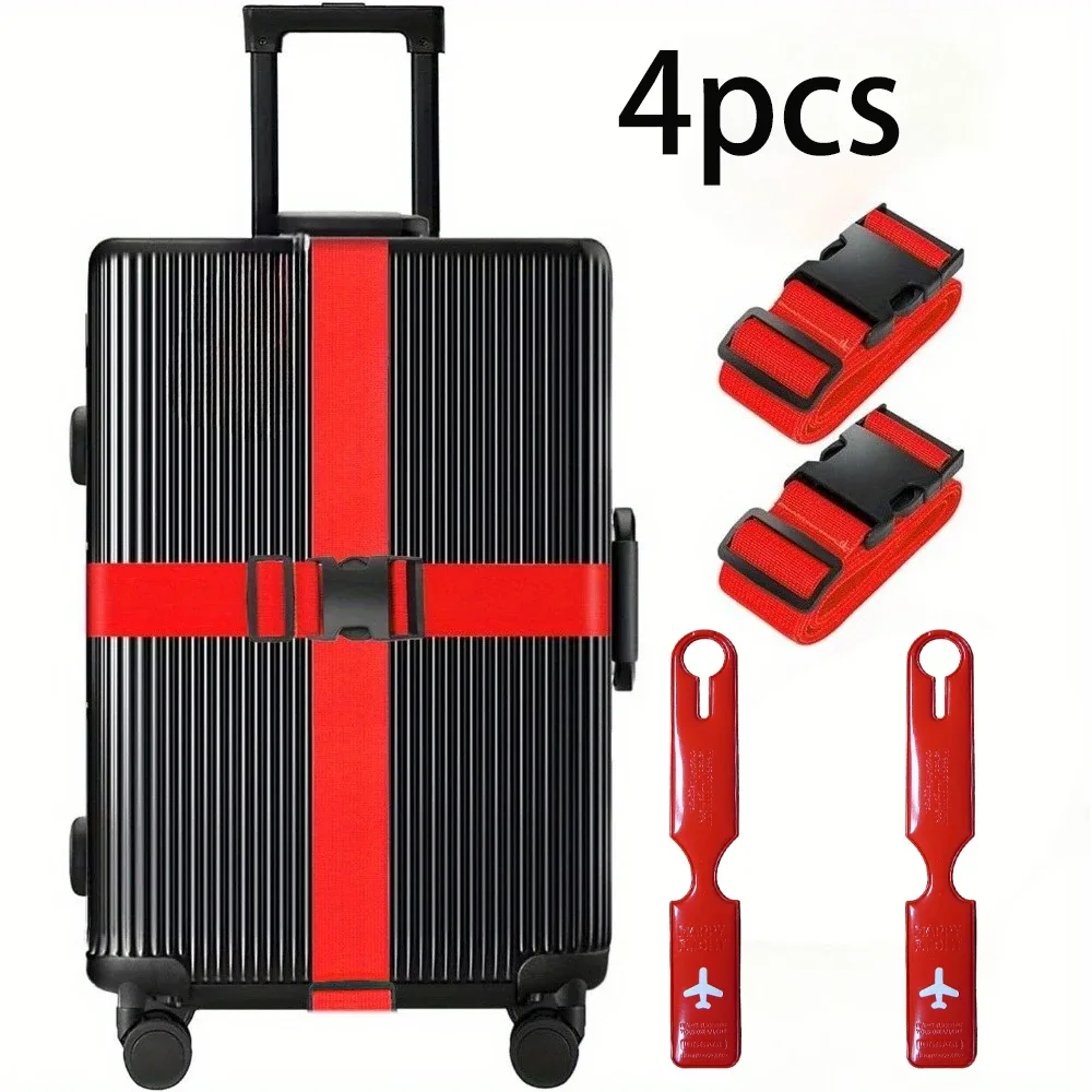 ceinture bagage nylon rouge violet noir jaune motif avion voyage adaptation valise longueur extra large attaches supplémentaires usage professionnel étudiant déplacement sécurité antivol