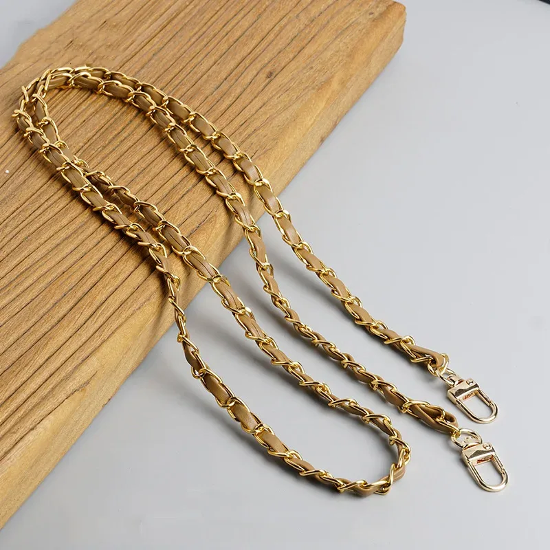 120cm sac à main chaîne sangle bandoulière sac à main chaînes remplacement en cuir sac à bandoulière chaîne sangles bricolage femmes fille sac partie accessoire