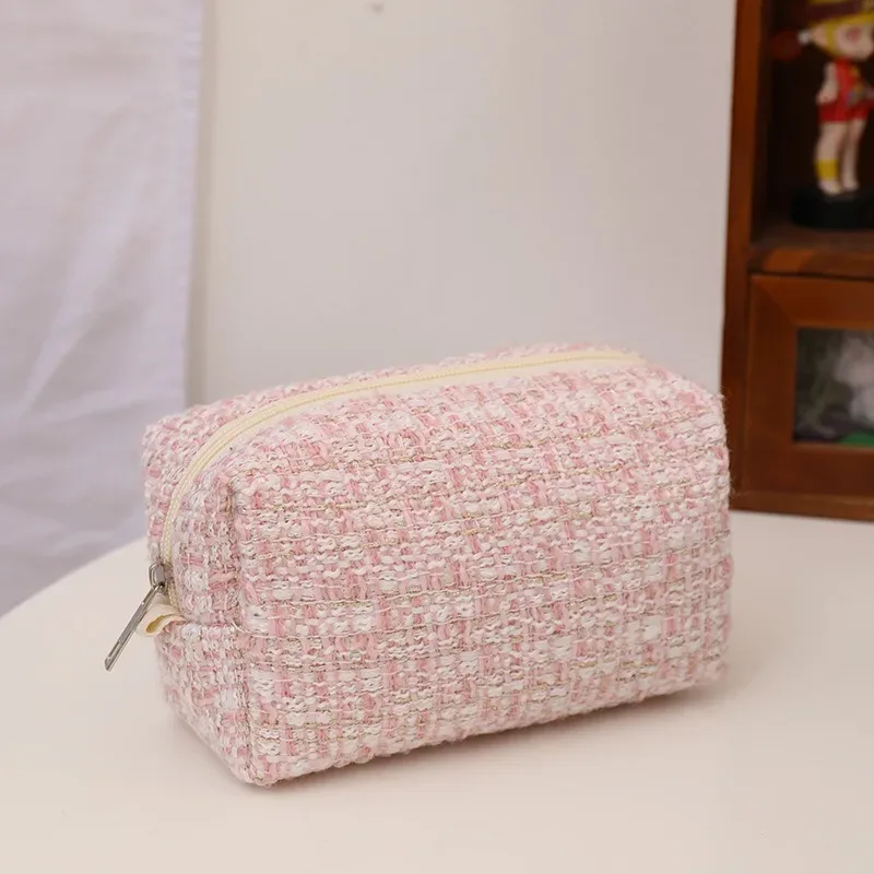 sac de rangement en toile kawaii, sac de rangement de voyage pour cosmétiques rouges à lèvres, kits de maquillage mignons pour femmes, sacs à main organisateur portefeuille étuis à crayons
