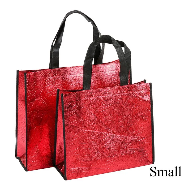 sac de courses réutilisable pour femmes, sacs de rangement de voyage en toile de grande capacité, sac à main à paillettes laser pour épicerie, fourre-tout en toile écologique