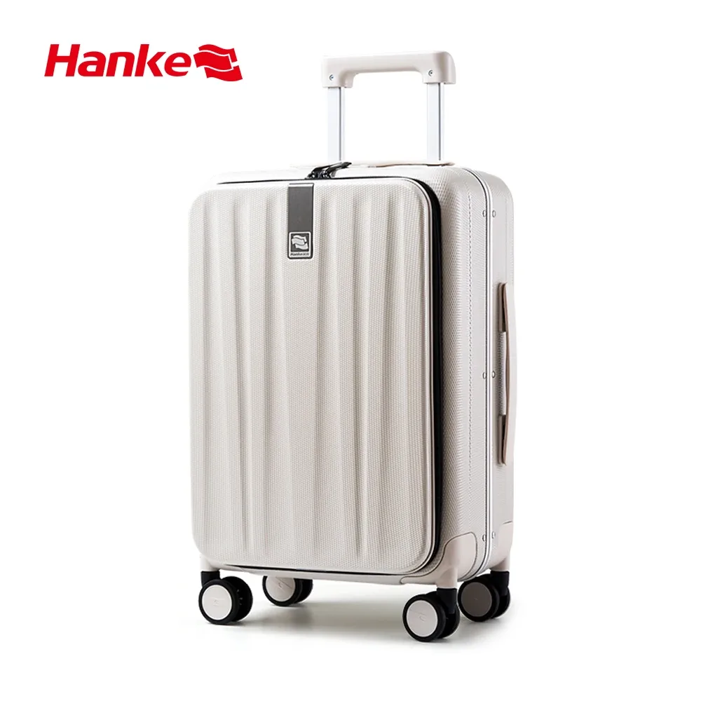 hanke-valise de voyage avec cadre en aluminium, conception innovante, bagage à main, esthétique, étroit, pc, roue tournante rigide, h9860, 20 po, 24 po