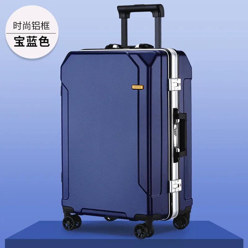valise à roulettes avec cadre en aluminium pour hommes et femmes, bagages de voyage, petite cabine, 24 po, 20 po, tendance de la mode, nouveau