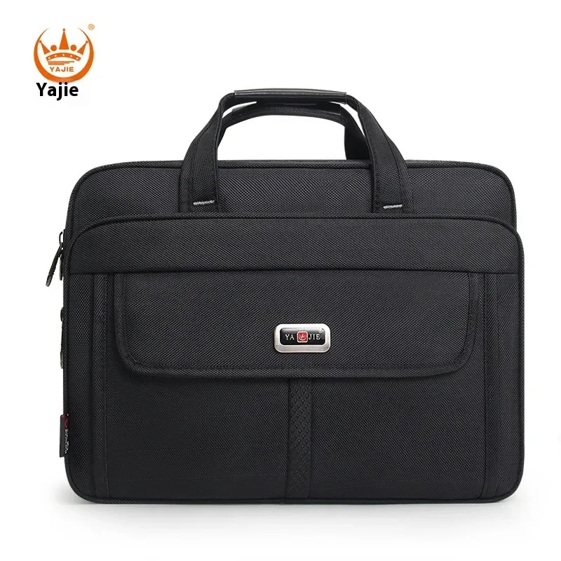 porte-documents en toile imperméable pour hommes d'affaires, grande capacité, sac pour ordinateur portable de 15.6 pouces, sac de travail, sacs d'affaires, sac de bureau officiel