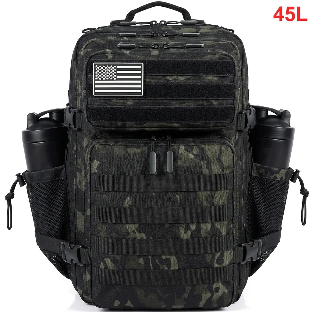 sac dos oxford université camouflage kaki noir bandes velcro ceinture coussin air imperméable usage voyage randonnée camping