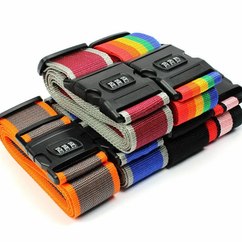 sangle d'emballage antivol avec verrouillage par mot de passe, sangle de bagage, ceinture d'emballage groupée, sangle de valise, environnement, 2 pièces, 1 pièce