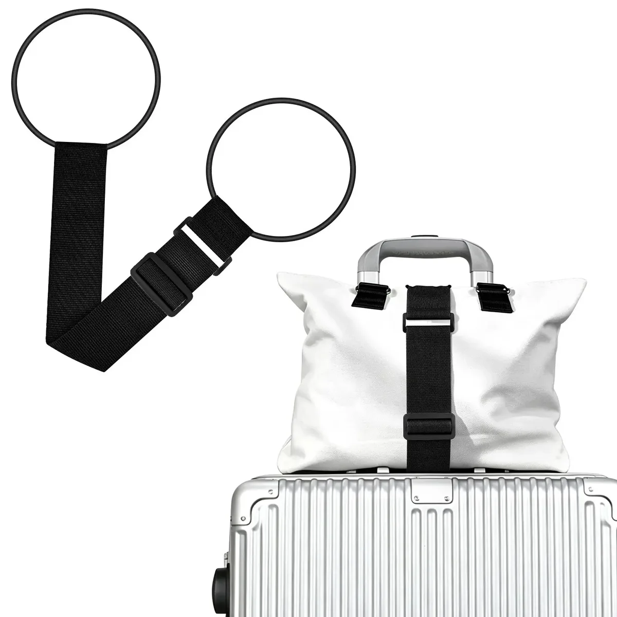 sangle élastique polyvalente pour bagages, réutilisable, réglable, connecteur de bagages, sangle fixe pour valise de voyage, 1 pièce
