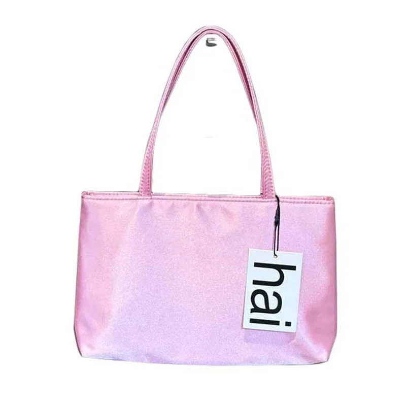 sac à main de luxe élégant en satin de soie pour femme, petit sac fourre-tout de couleur unie, sac à bandoulière polyvalent pour le quotidien et les déplacements