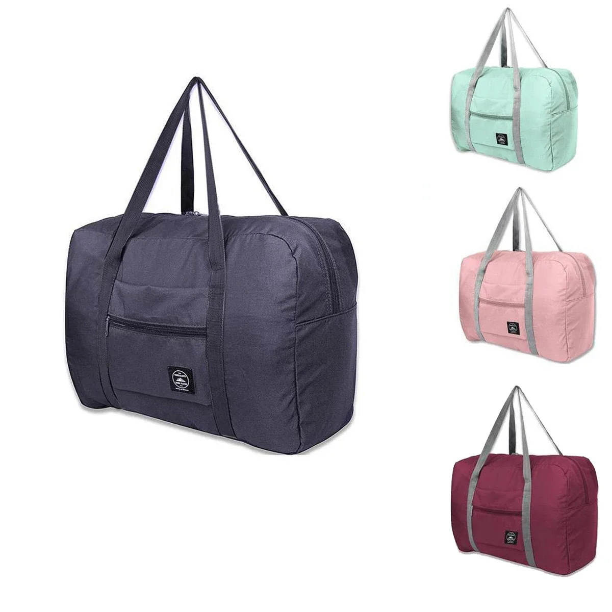 Sac de voyage léger pliable en nylon résistant à l'eau, sac de sport portable et durable, se fixe à la valise