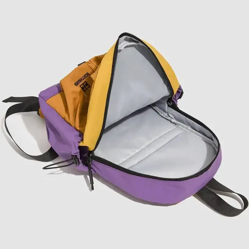 sac à dos de couleur unie de grande capacité, sac de sport simple et décontracté pour étudiants, haute apparence, polyvalent pour les voyages scolaires, nouvelle collection