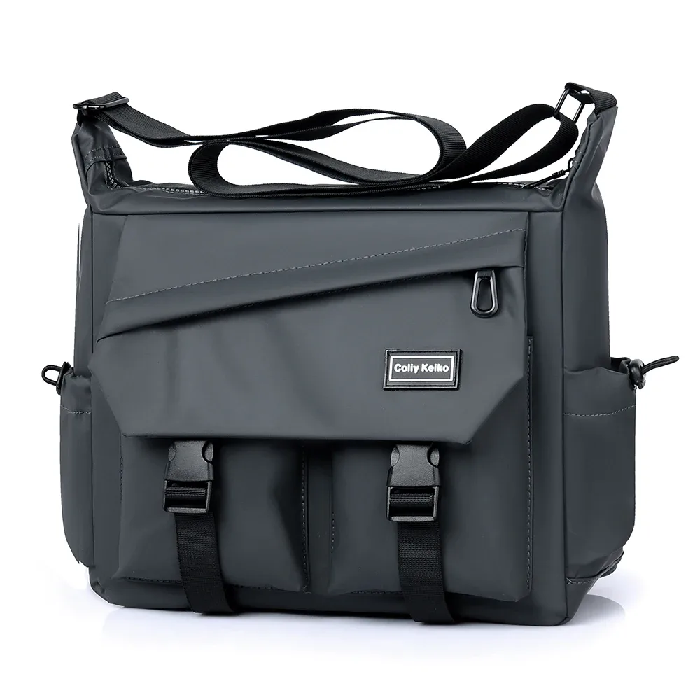 sac à bandoulière pour homme tendance, sac de facteur multi-couches, sac de voyage d'affaires, sac bandoulière adapté au quotidien et aux déplacements professionnels