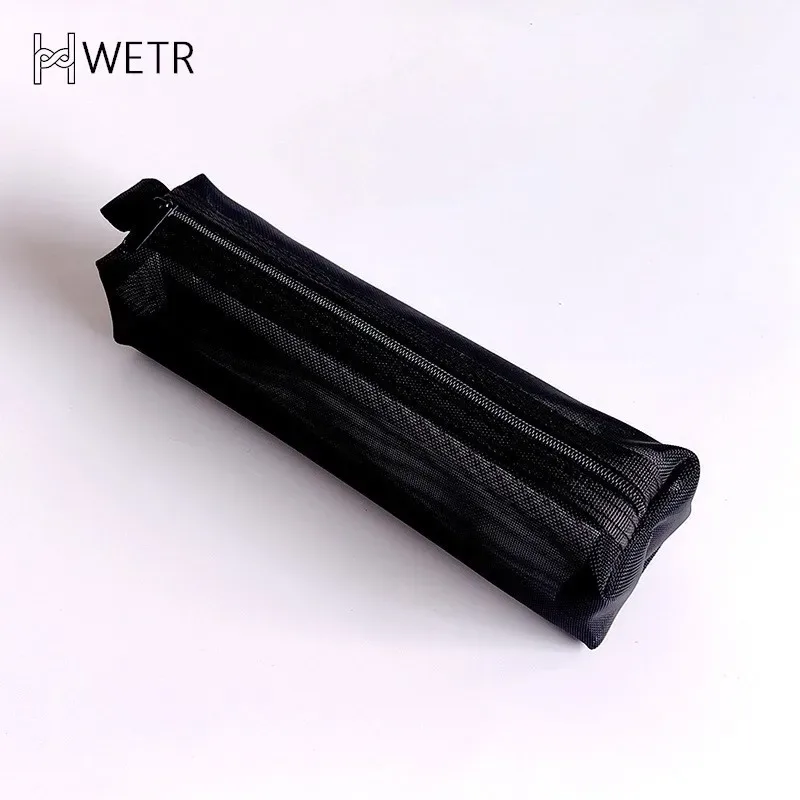 sacs de rangement pour pinceaux de maquillage pour femmes, poudres de maquillage, rouge à lèvres, étui à crayons en maille transparente pour étudiants, ins travel cosmetic evaluation