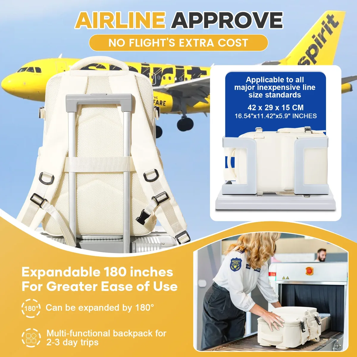 sac à dos de voyage ryanair pour cabine d'avion, sac à dos de compression sous vide, sac à dos pour ordinateur portable professionnel pour femmes et hommes, sac à main