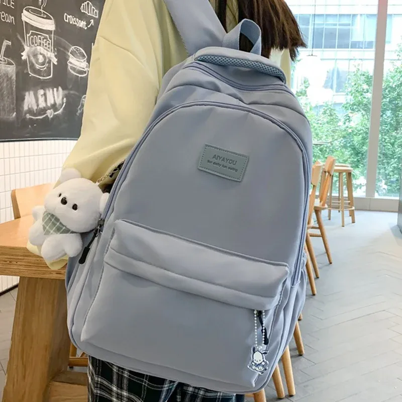 nouveau sac à dos tendance pour femme et homme, grande capacité, imperméable, pour collège, ordinateur portable, école, voyage, fille, mignon et cool