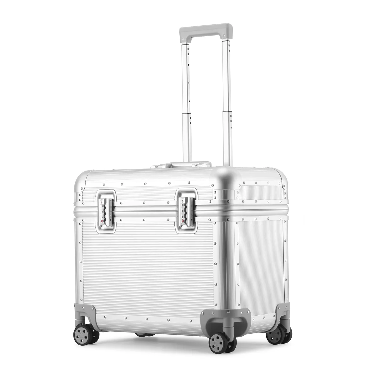 valise à ouverture supérieure en alliage aluminium-magnésium, boîte à outils pour photographe, bagage de voyage à roulettes avec serrure tsa 18/20/22 pouces