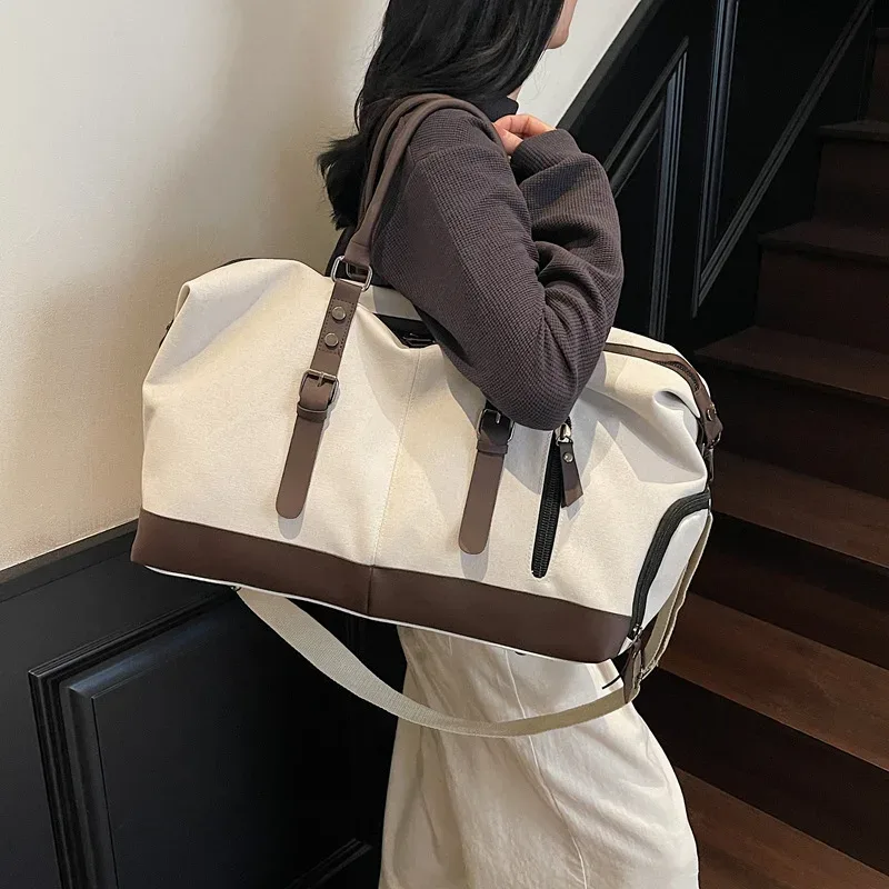 toile voyage polochon épaule sac à bandoulière compartiment pour chaussures salle de sport fitness en plein air sac à courte distance bagages week-end sac à main