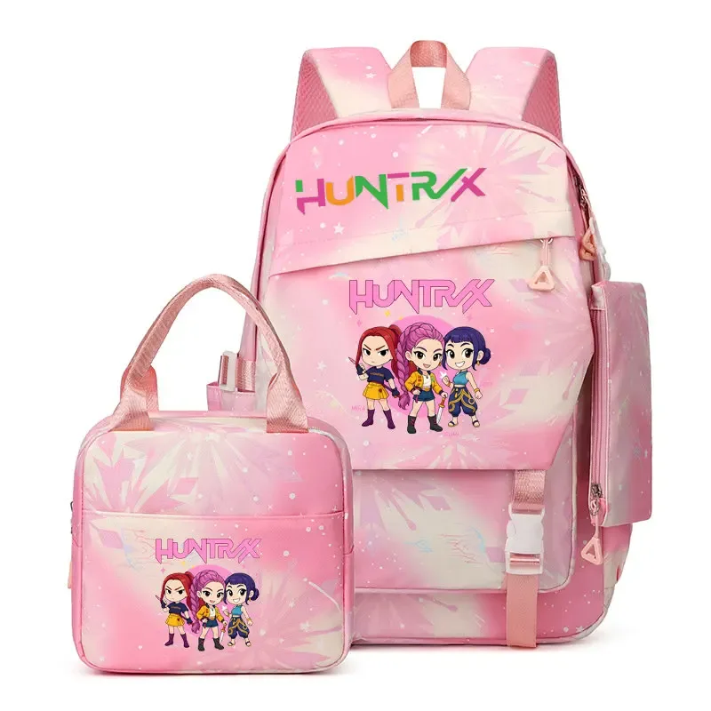 sac dos nylon rose motif floral scintillement pochette assortie voyage journee ultra léger compartiment intérieur