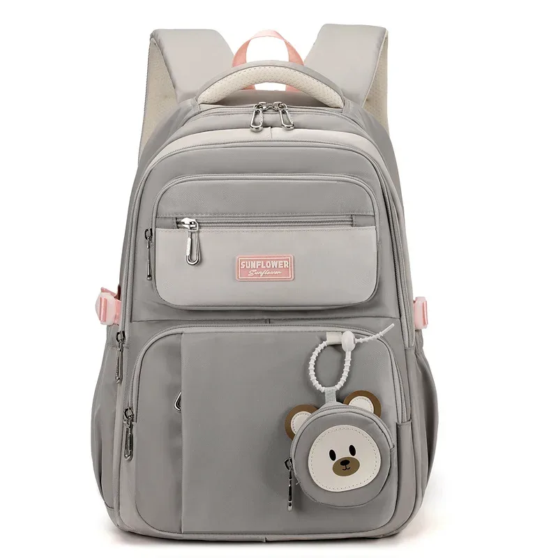 sac à dos série ours mignon pour adolescentes, sac d'école léger pour collégiens, sac à dos de voyage pour femmes