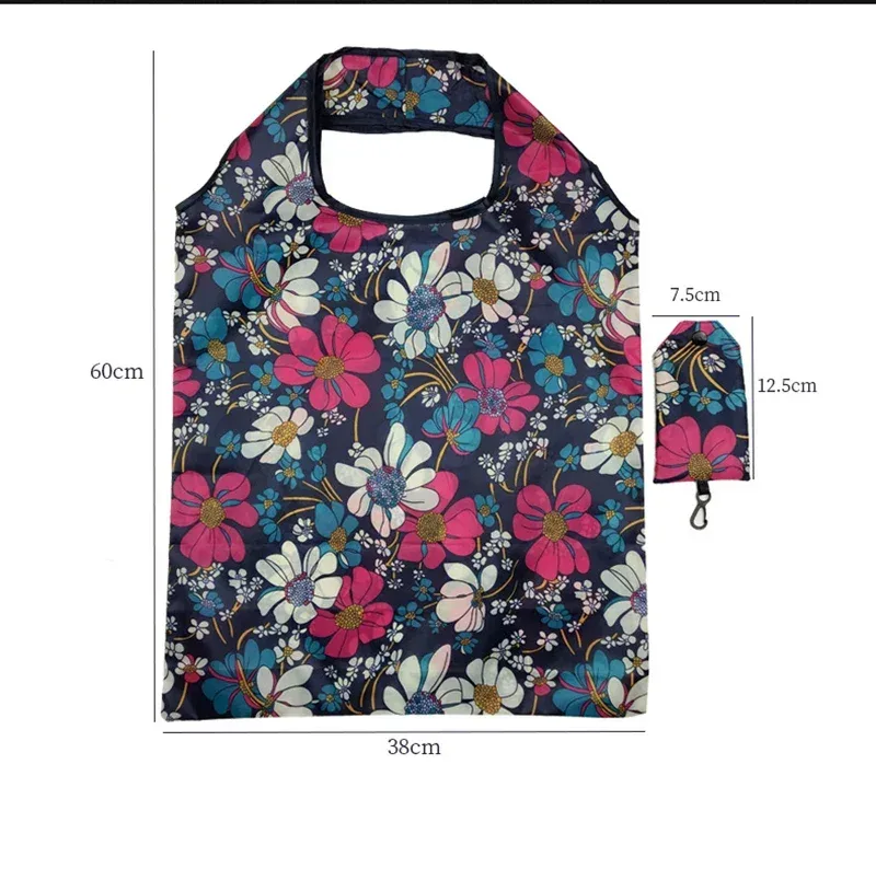 ‌ sac à main fourre-tout écologique pliable imprimé à la mode – sac de voyage et d'épicerie de grande capacité avec pochette ‌ ‌   sacs à provisions