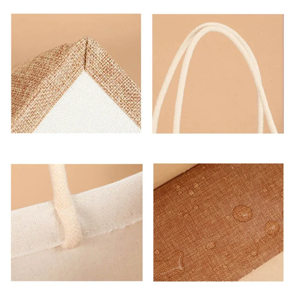 sac fourre-tout en toile de jute pour femme, sac à soupe grill, sac d'épicerie de grande capacité, sacs à provisions étanches et réutilisables, sac à main