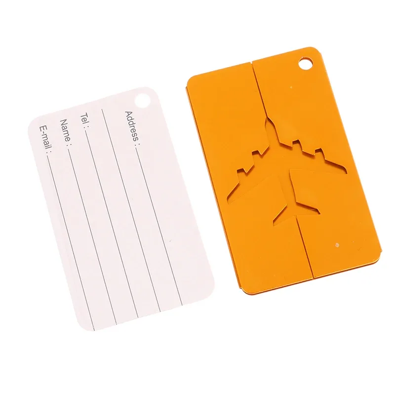 étiquettes de bagage de voyage en alliage, porte-étiquette d'adresse de valise, étiquettes de nom de bagage en métal, accessoires d'infraction, 1pc