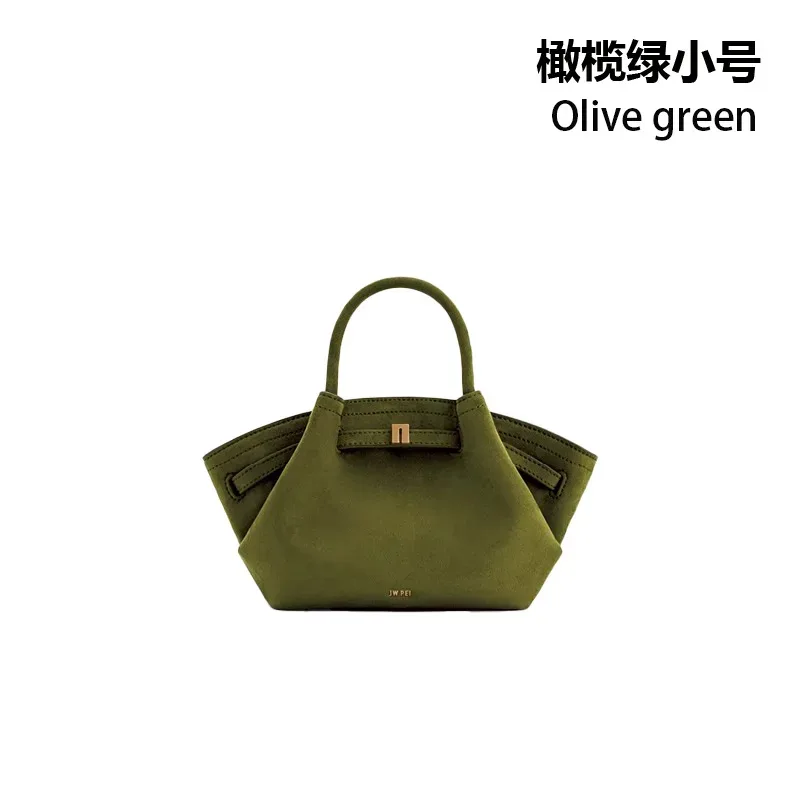 sac à bandoulière en daim jwpei en forme de bouffée pour les trajets formels, sac en cuir véritable multicolore au style sophistiqué