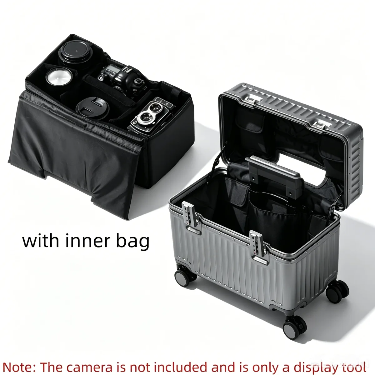 valise à ouverture par le haut 18/20 pouces, bagage à main pour voyage, valise de photographe à roulettes, coque rigide avec cadre en alliage d'aluminium, serrure tsa