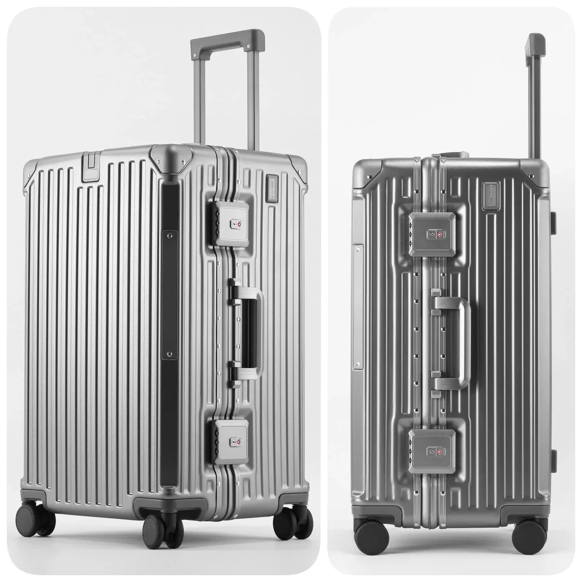 valise de luxe de haute qualité, mise à niveau, matériau pc épais, bagages roulants, cadre en aluminium, sacs de chariot de voyage 20/24/26/28/30 pouces
