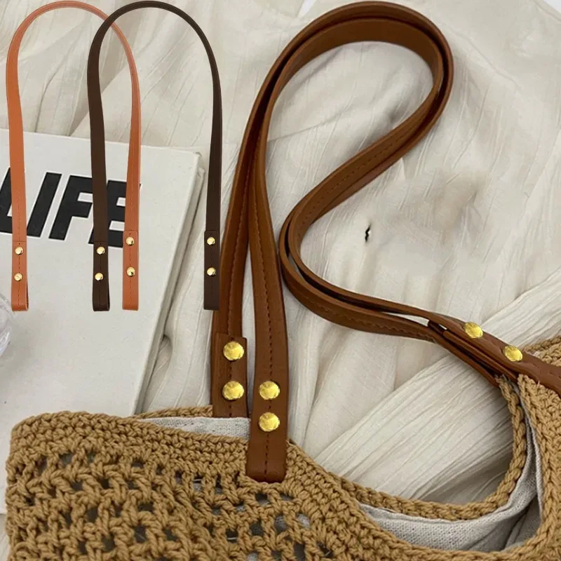 accessoires de mode pour sacs à main : bande de remplacement unie en similicuir pu pour sacs à bandoulière, accessoires de bricolage faits main