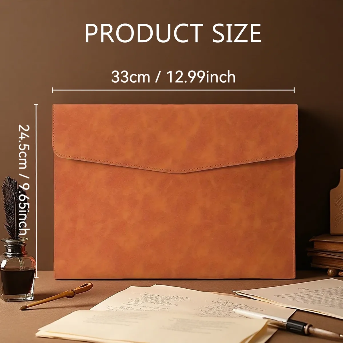 porte-documents a4 en cuir pu personnalisé avec nom, 5 couleurs, classeur pour le bureau et les voyages, organiseur élégant