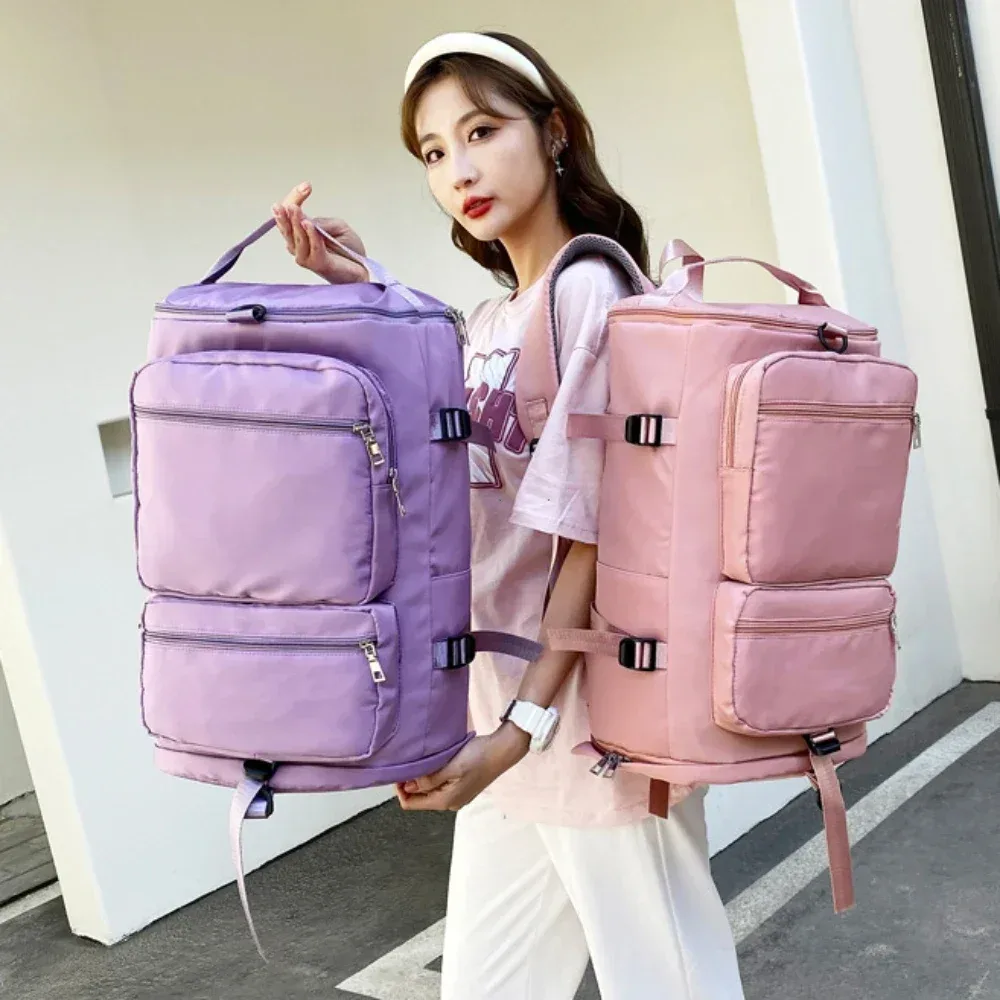 grands sacs à dos de voyage pour femmes, imperméables, élégants, décontractés, avec sangle de bagage, sacs de sport pour dames, yoga