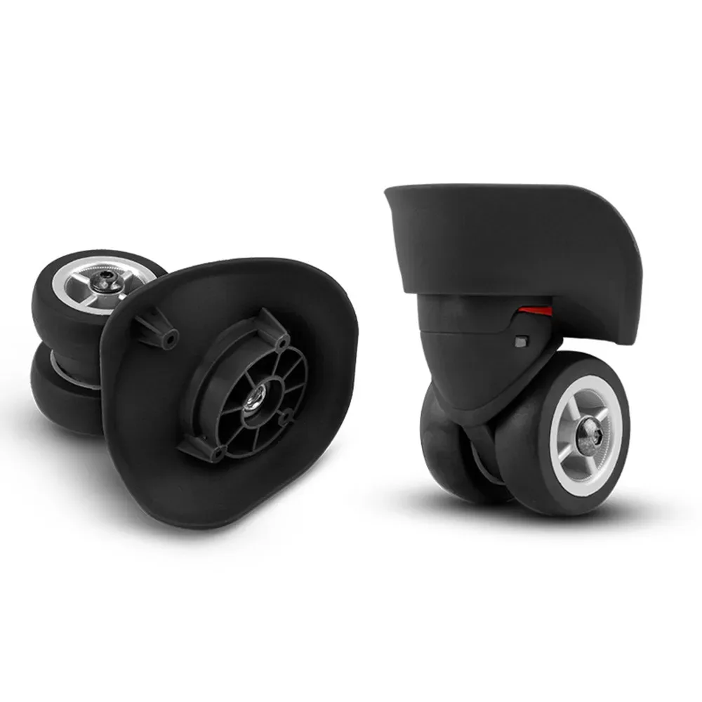 2 pièces roues de bagages de remplacement valises universelles roulette Spinner A08 roues de valise en caoutchouc silencieuses réparation chariot accessoires
