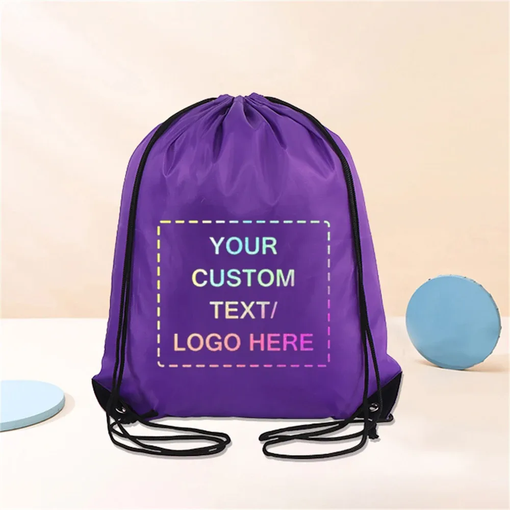 sacs à dos personnalisés à cordon de serrage, sacs de rangement pour sac à dos de sport, pour l'école, la gymnastique, le voyage, logo/texte/photo personnalisé