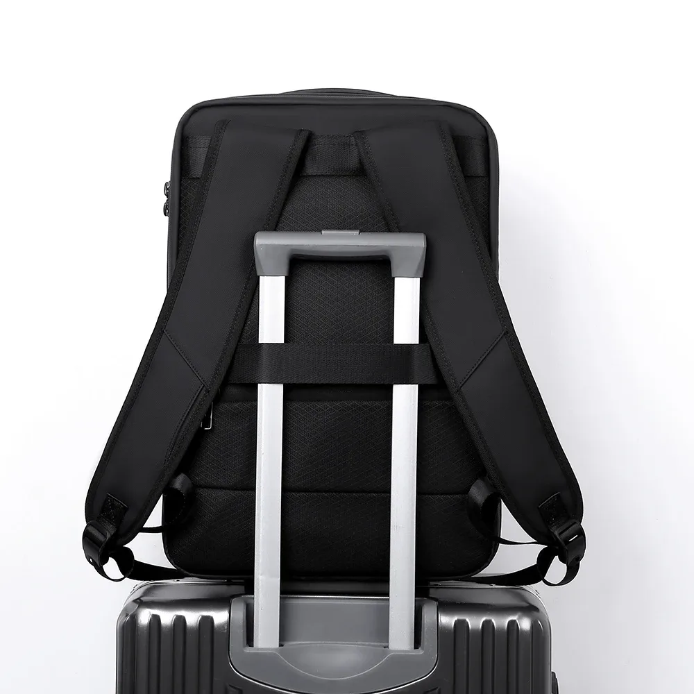 sac à dos rigide pour ordinateur portable 17 pouces pour hommes, étanche, antivol, extensible, verrouillage tsa, sac de jeu, sac à dos d'affaires de luxe, charge usb